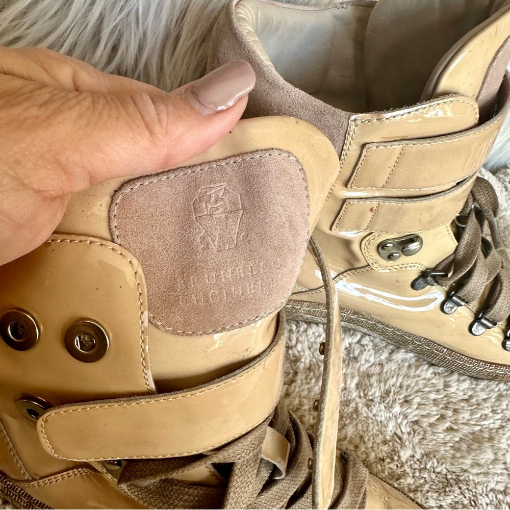 Brunello Cucinelli high top patent leather sneakers - Picture 3 of 6